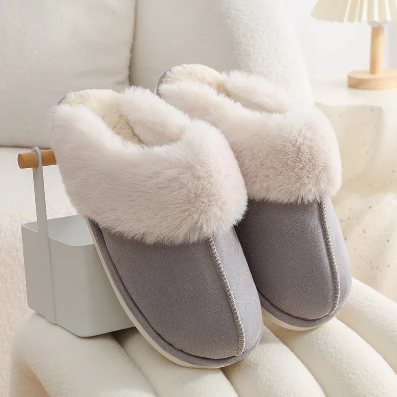 Women Soft Lining Plush winter home Slippers