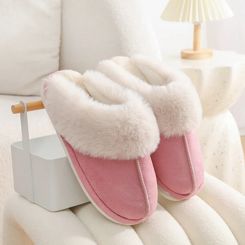 Women Soft Lining Plush winter home Slippers