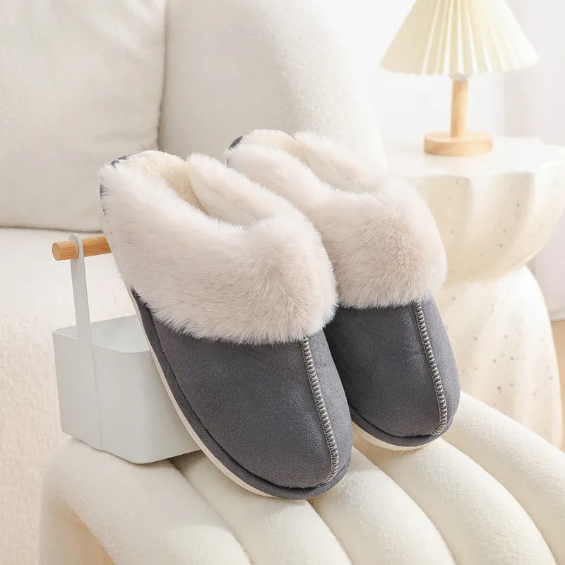 Women Soft Lining Plush winter home Slippers