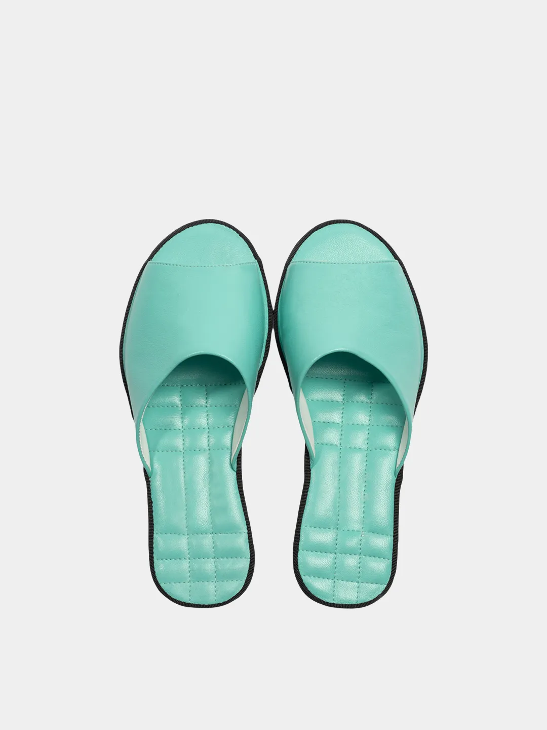 Women's mint slippers Model 1119 Nappa Leather