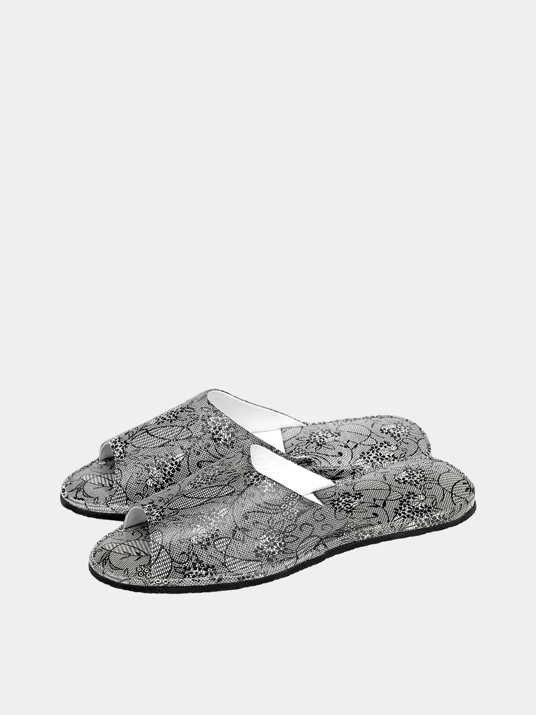 Women's "Gray Guipure" slippers Model 1106 Flotar Leather
