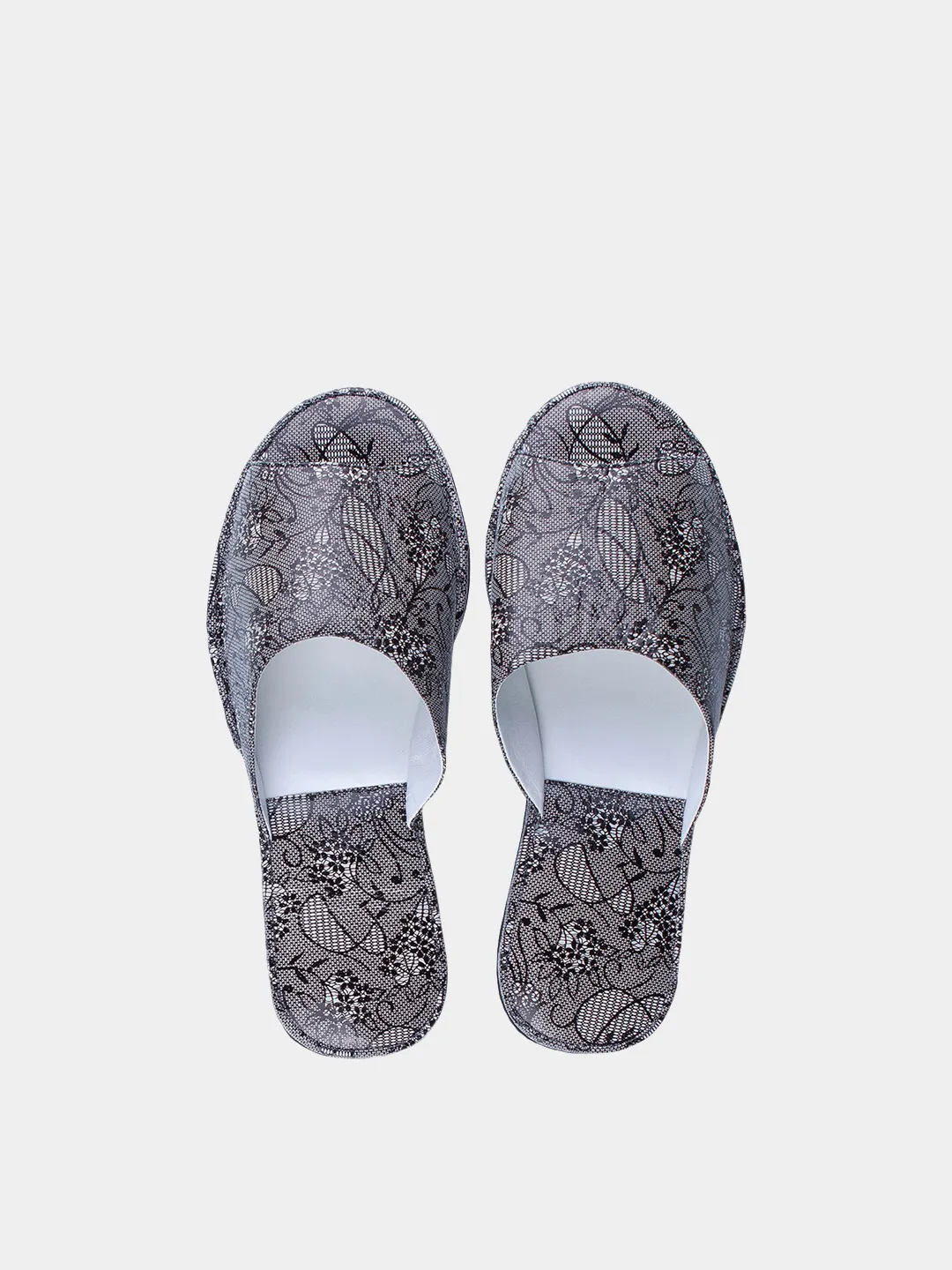 Women's "Gray Guipure" slippers Model 1106 Flotar Leather
