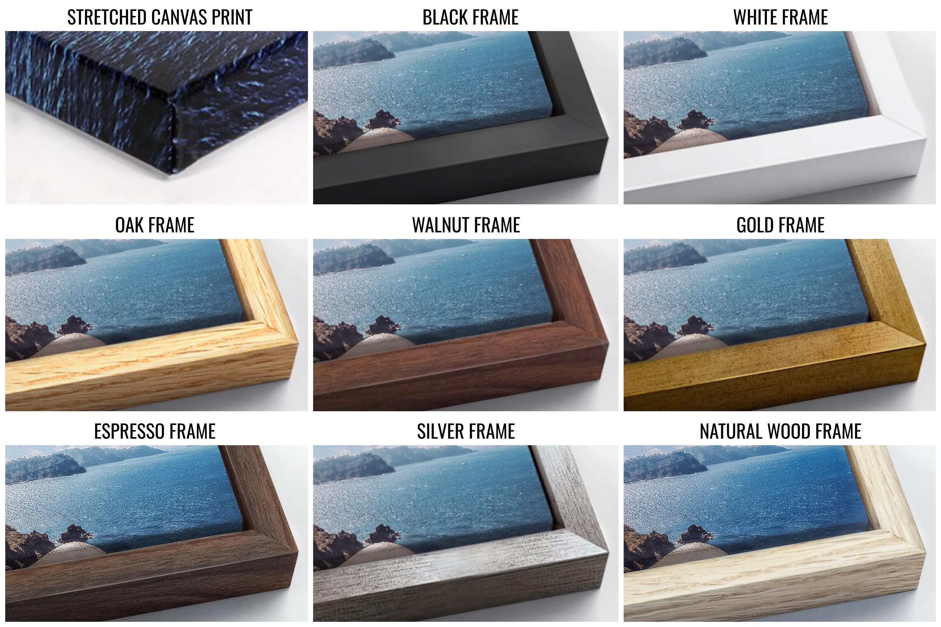 You Me And The Sea Square Canvas Wall Art